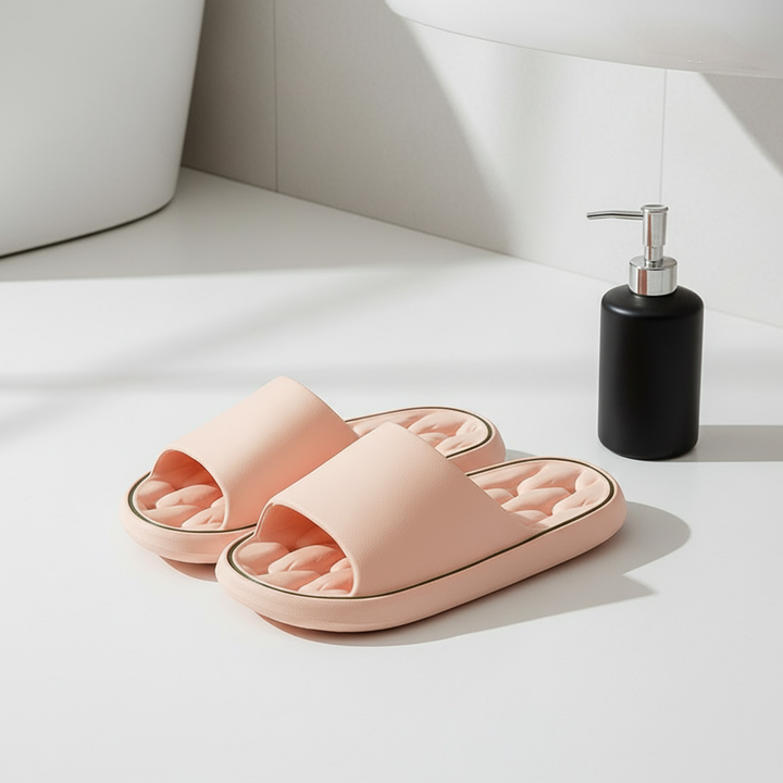 Non-slip Design Bathroom Slippers Home Summer Thick Sole Floor Bedroom House Shoes For Women Men