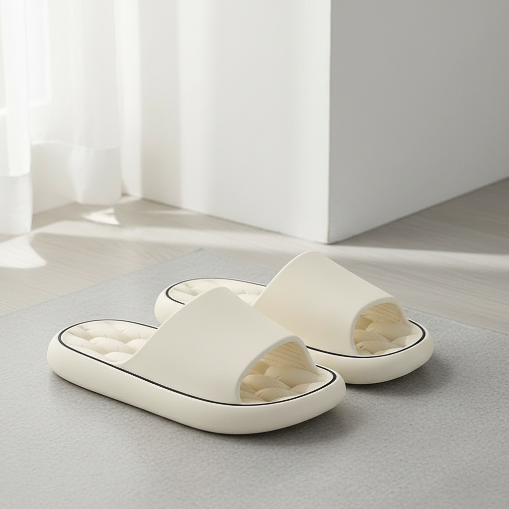 Non-slip Design Bathroom Slippers Home Summer Thick Sole Floor Bedroom House Shoes For Women Men