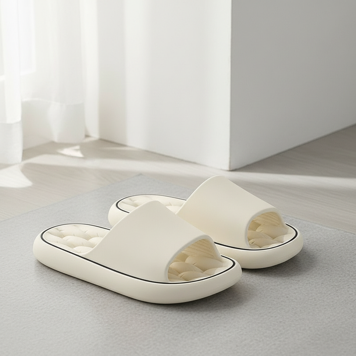 Non-slip Design Bathroom Slippers Home Summer Thick Sole Floor Bedroom House Shoes For Women Men