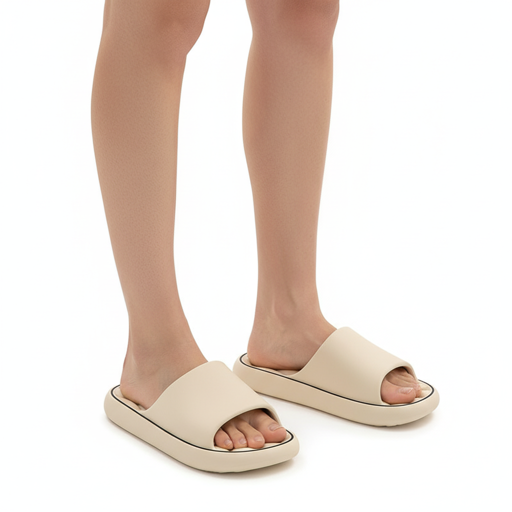 Non-slip Design Bathroom Slippers Home Summer Thick Sole Floor Bedroom House Shoes For Women Men