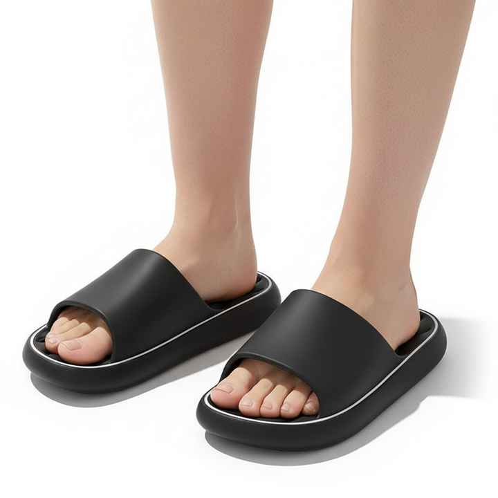 Non-slip Design Bathroom Slippers Home Summer Thick Sole Floor Bedroom House Shoes For Women Men