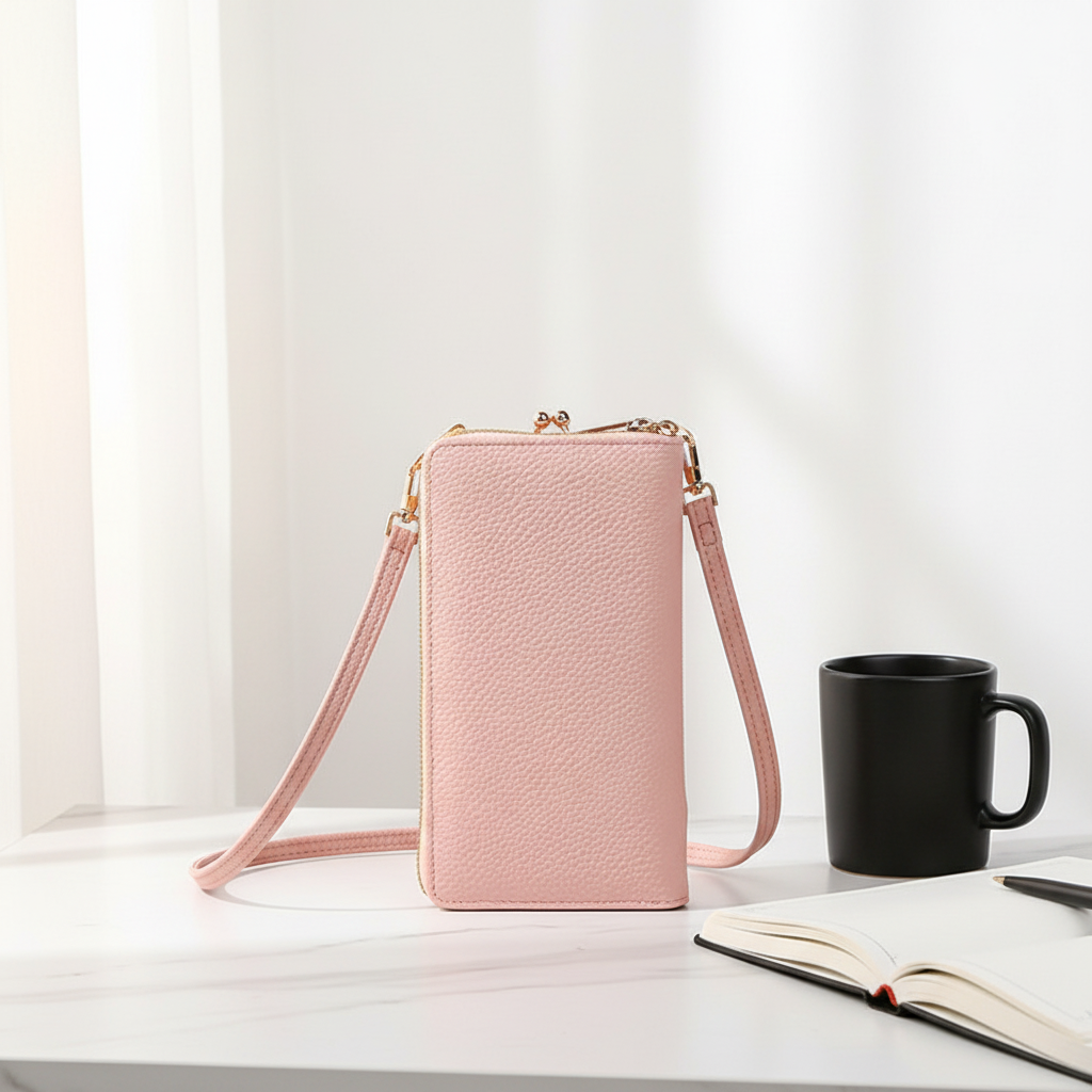 Flower Embroidery Phone Bag With Lock Buckle Outdoor Long Wallet Fashion Shoulder And Crossbody Bags