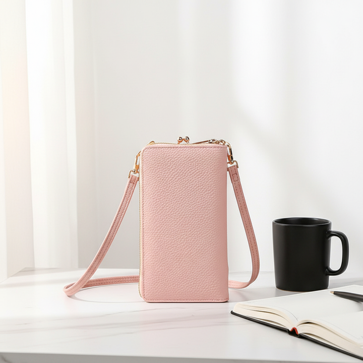 Flower Embroidery Phone Bag With Lock Buckle Outdoor Long Wallet Fashion Shoulder And Crossbody Bags
