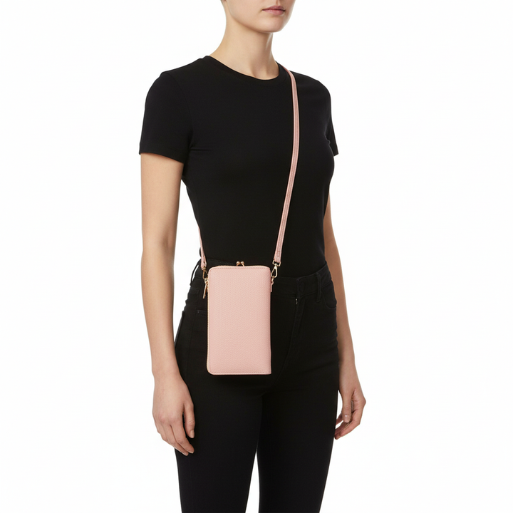 Flower Embroidery Phone Bag With Lock Buckle Outdoor Long Wallet Fashion Shoulder And Crossbody Bags