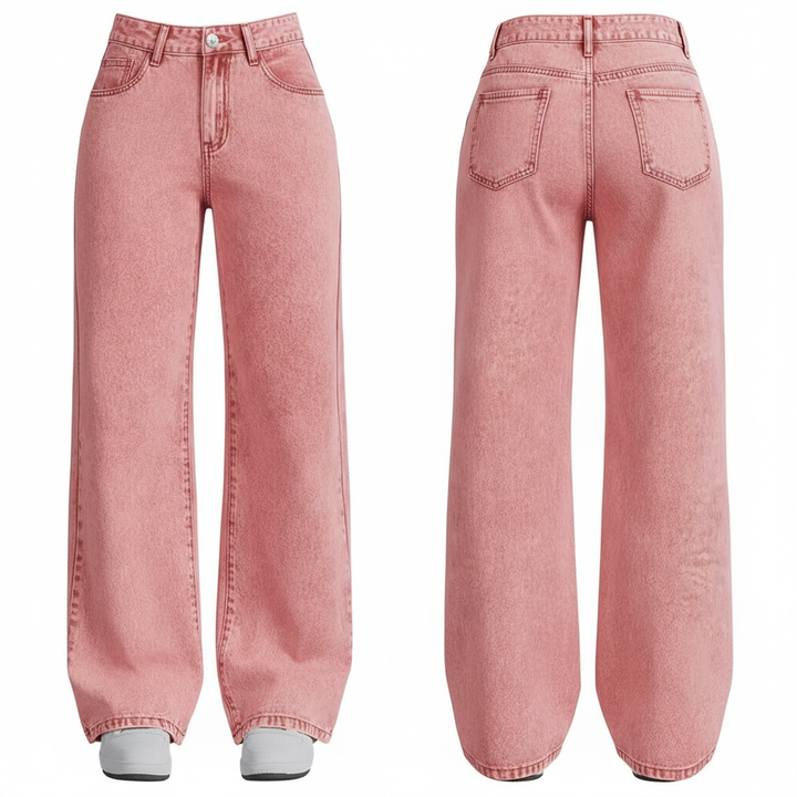 Sweet And Spicy Style High Waist Straight Jeans