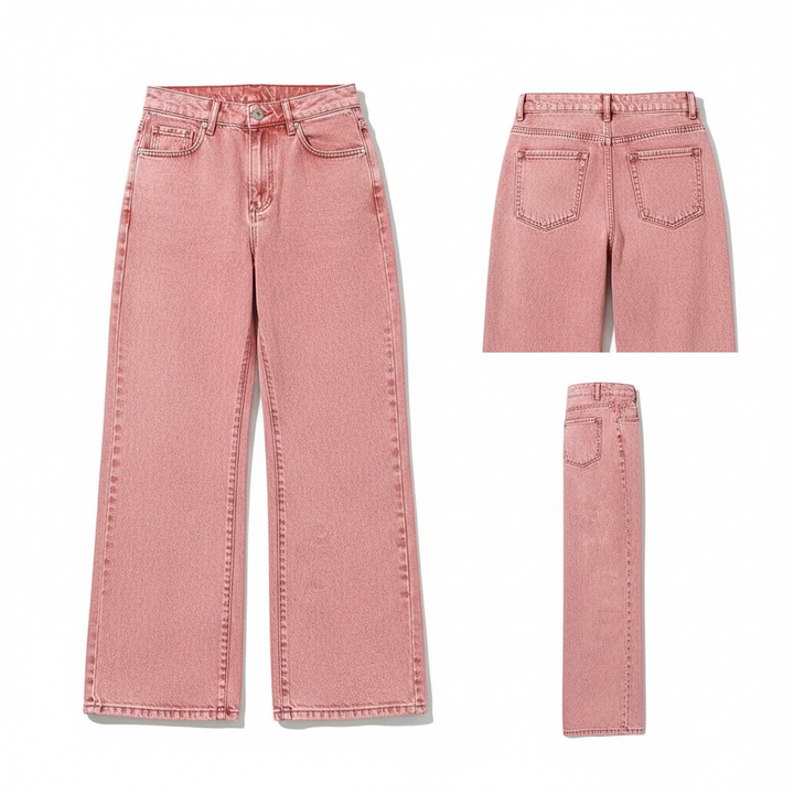 Sweet And Spicy Style High Waist Straight Jeans