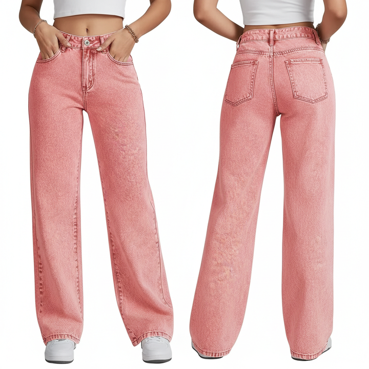 Sweet And Spicy Style High Waist Straight Jeans