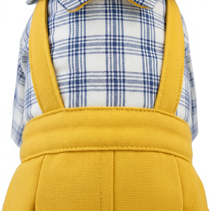 Stylish Plaid Pet Outfit – Cotton Dog &amp; Cat Clothing