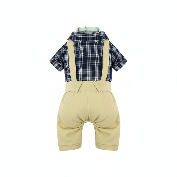 Stylish Plaid Pet Outfit – Cotton Dog &amp; Cat Clothing