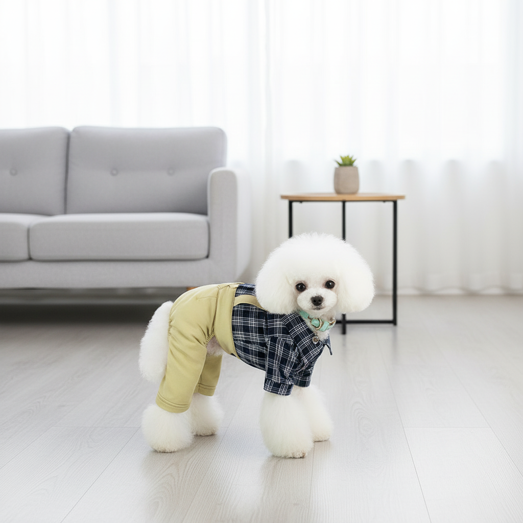 Stylish Plaid Pet Outfit – Cotton Dog &amp; Cat Clothing