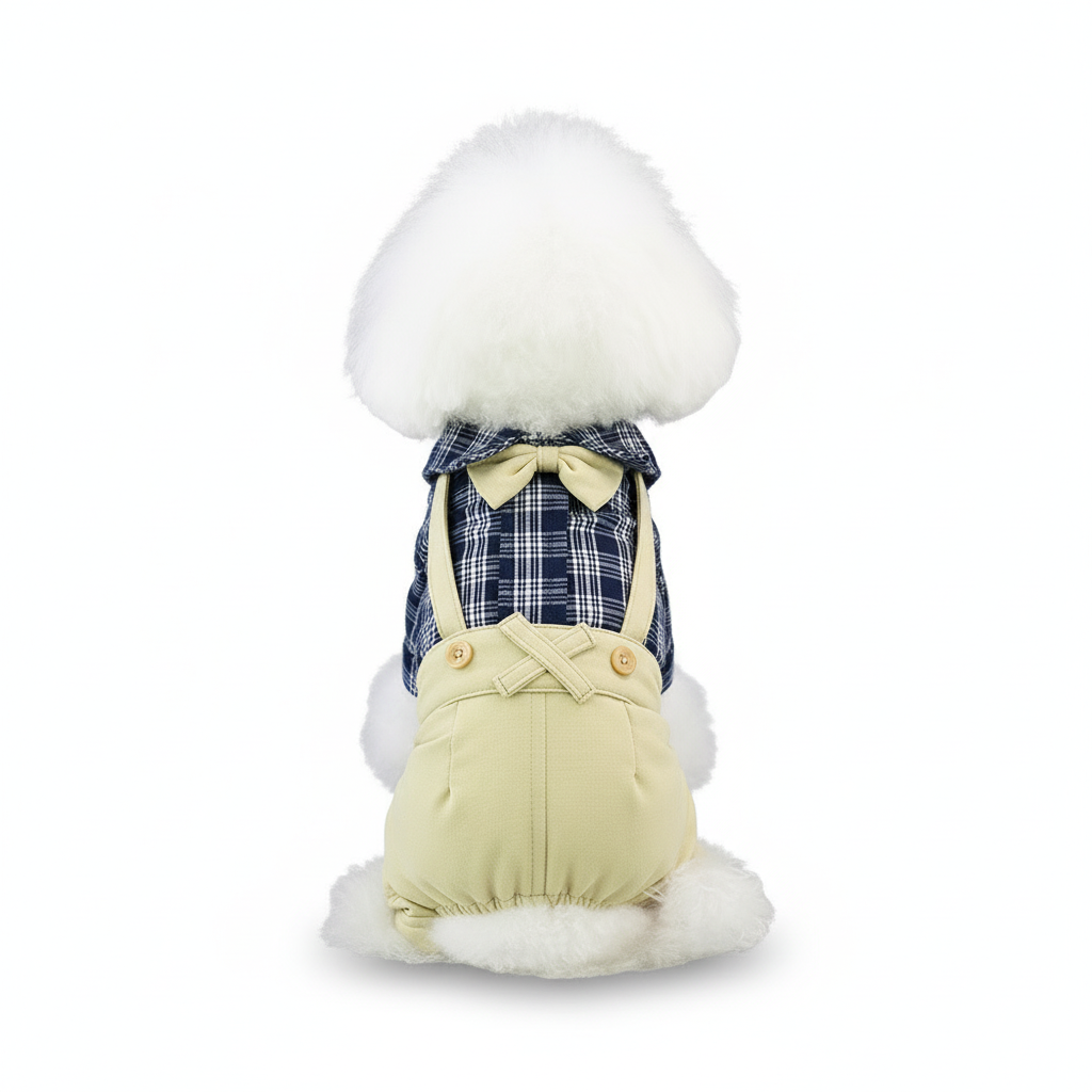 Stylish Plaid Pet Outfit – Cotton Dog &amp; Cat Clothing