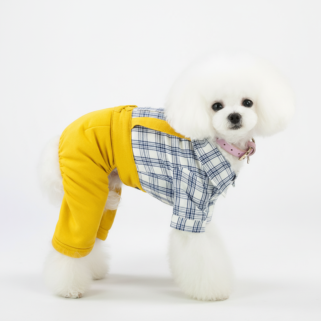 Stylish Plaid Pet Outfit – Cotton Dog &amp; Cat Clothing