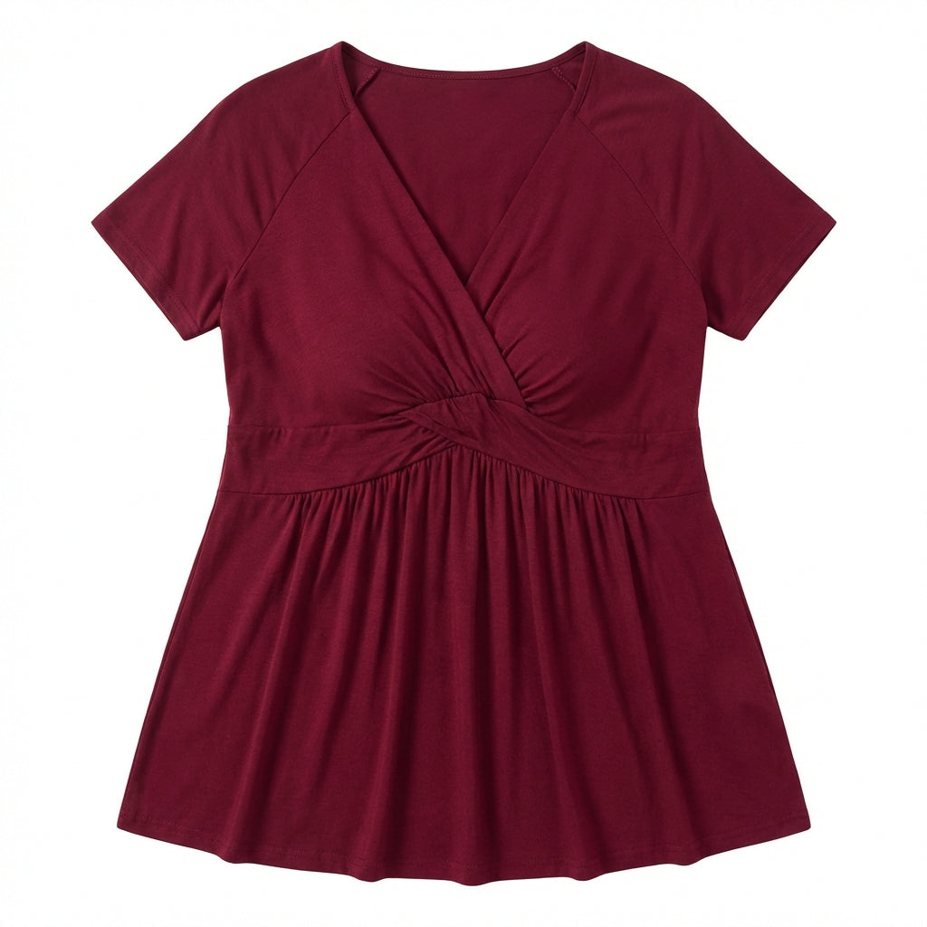 Women's Plus Size T-shirt V-neck Top