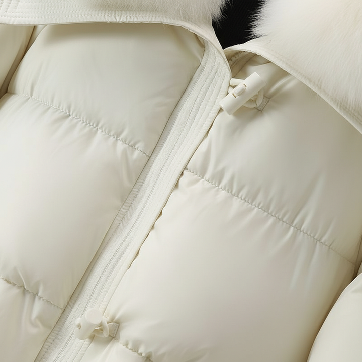 Down Cotton-padded Jacket Women's Short Fur Collar Thickened Coat Winter Clothing