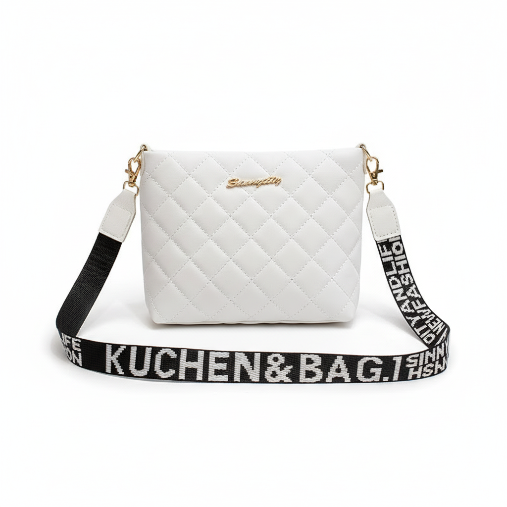 Quilted PU Leather Crossbody Bag – Stylish Mini Shoulder Bag for Women