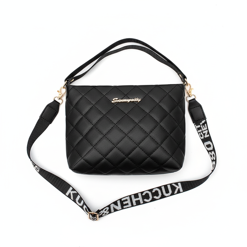 Quilted PU Leather Crossbody Bag – Stylish Mini Shoulder Bag for Women