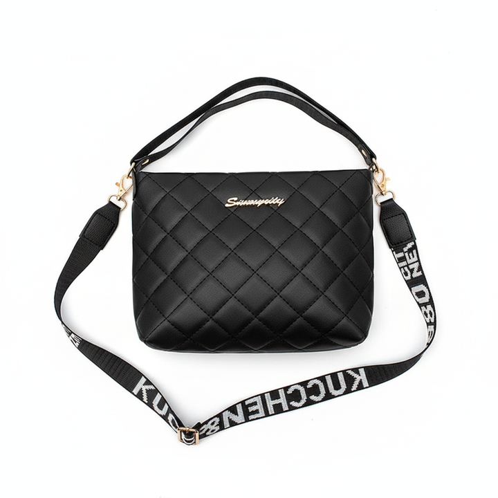 Quilted PU Leather Crossbody Bag – Stylish Mini Shoulder Bag for Women