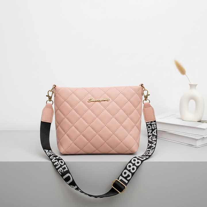 Quilted PU Leather Crossbody Bag – Stylish Mini Shoulder Bag for Women
