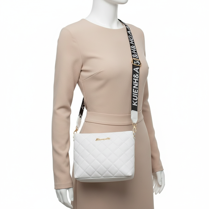Quilted PU Leather Crossbody Bag – Stylish Mini Shoulder Bag for Women