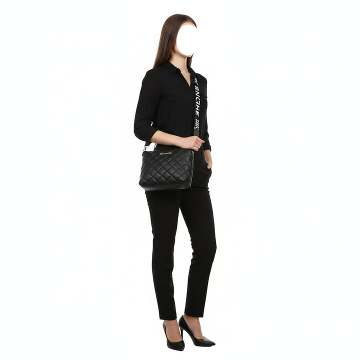 Quilted PU Leather Crossbody Bag – Stylish Mini Shoulder Bag for Women
