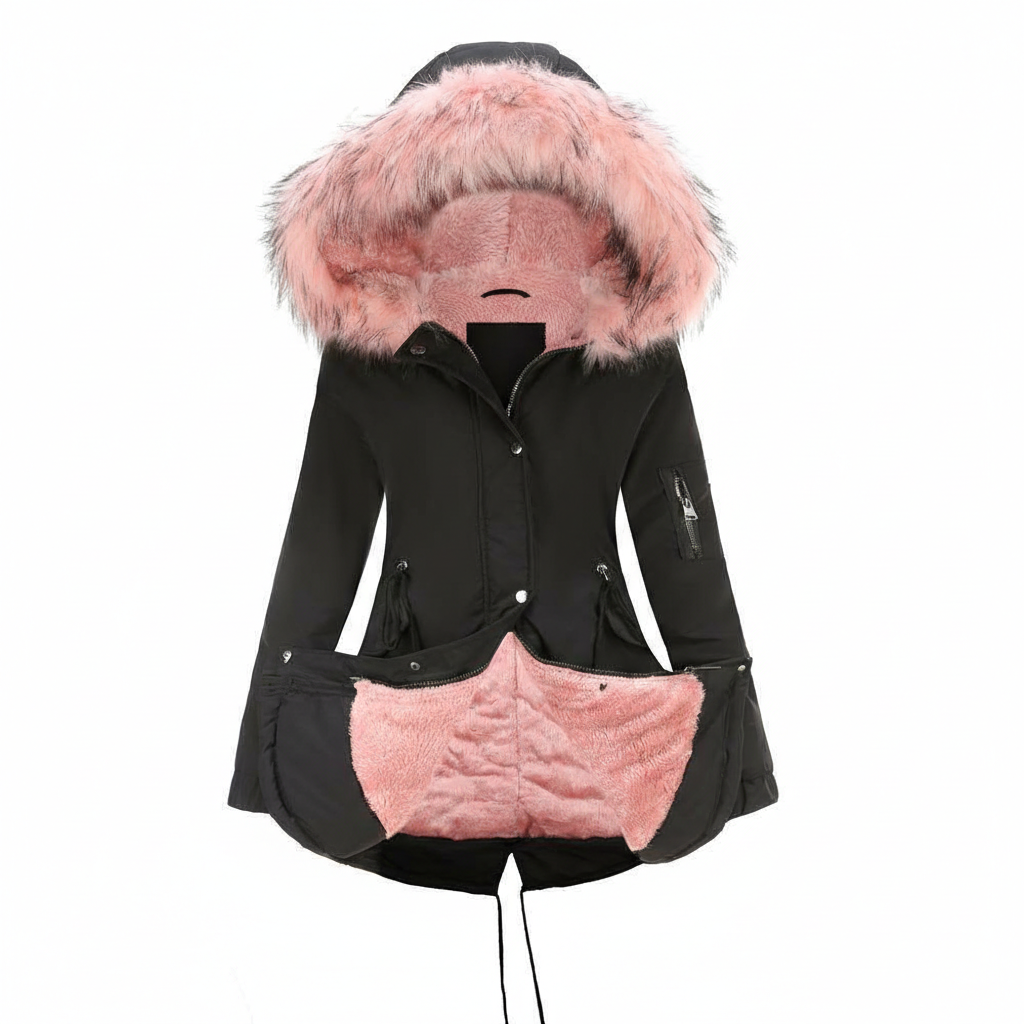 Parka Cotton-padded Coat Mid-length Hooded