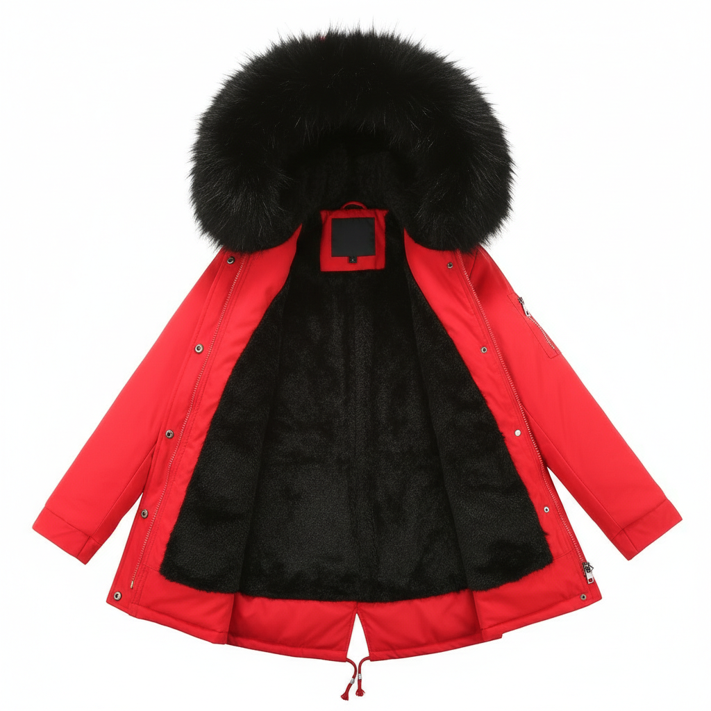 Parka Cotton-padded Coat Mid-length Hooded