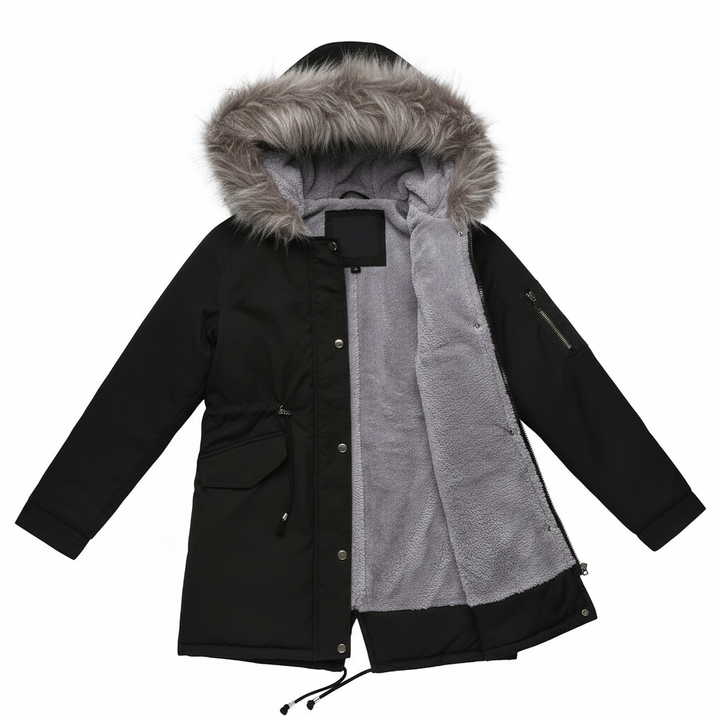 Parka Cotton-padded Coat Mid-length Hooded