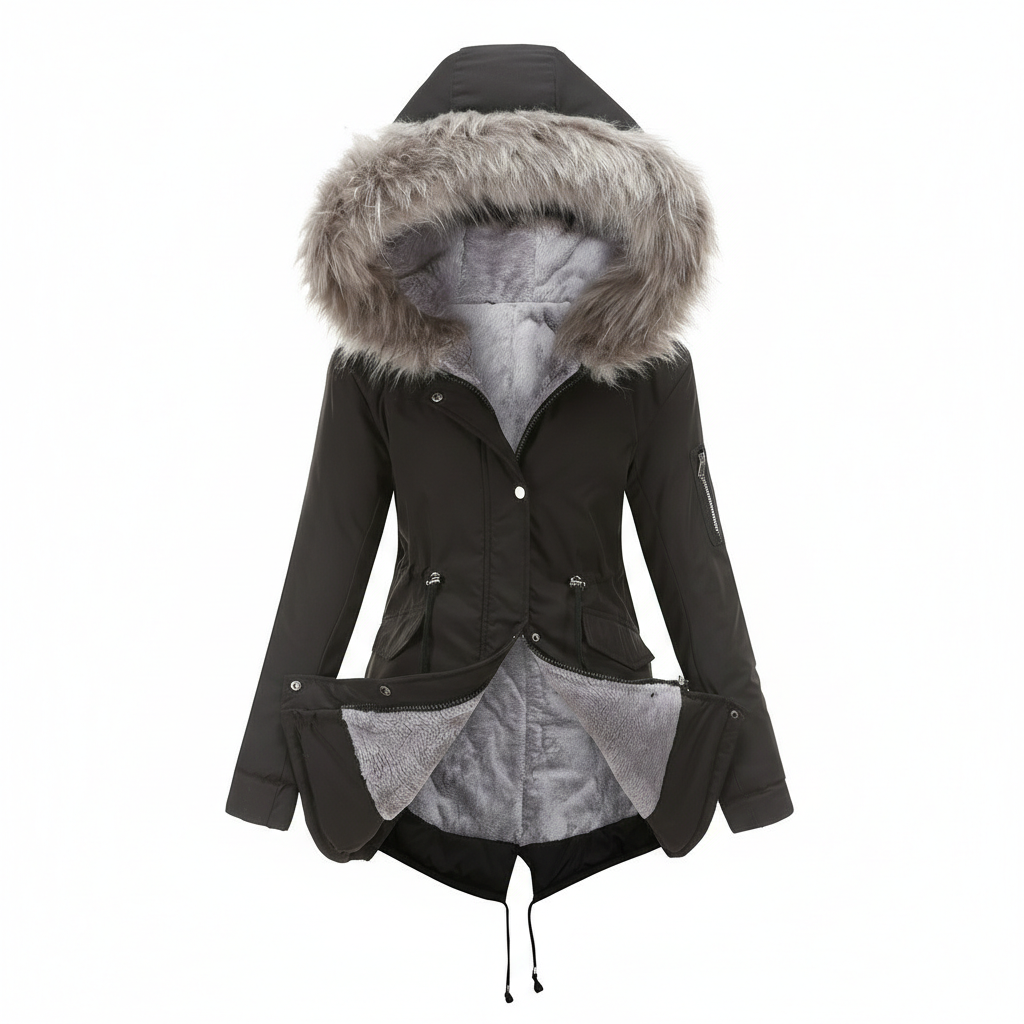 Parka Cotton-padded Coat Mid-length Hooded