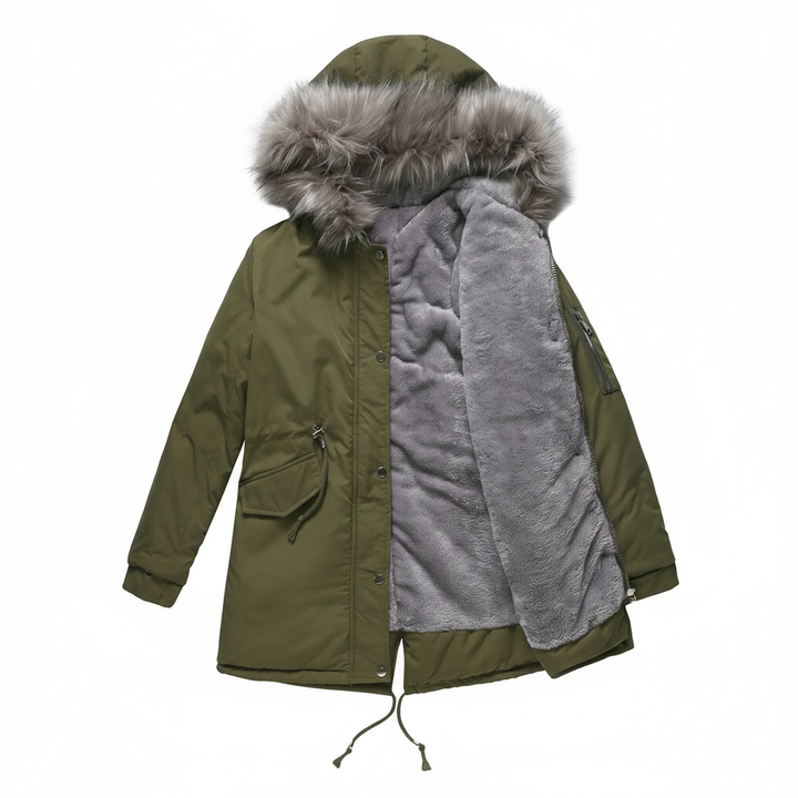 Parka Cotton-padded Coat Mid-length Hooded