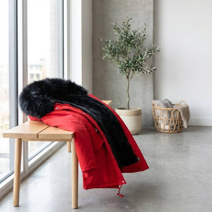 Parka Cotton-padded Coat Mid-length Hooded
