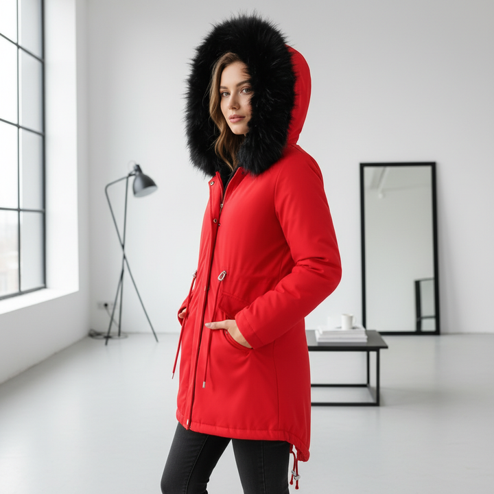 Parka Cotton-padded Coat Mid-length Hooded