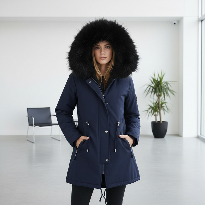 Parka Cotton-padded Coat Mid-length Hooded