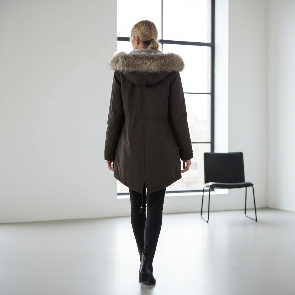 Parka Cotton-padded Coat Mid-length Hooded