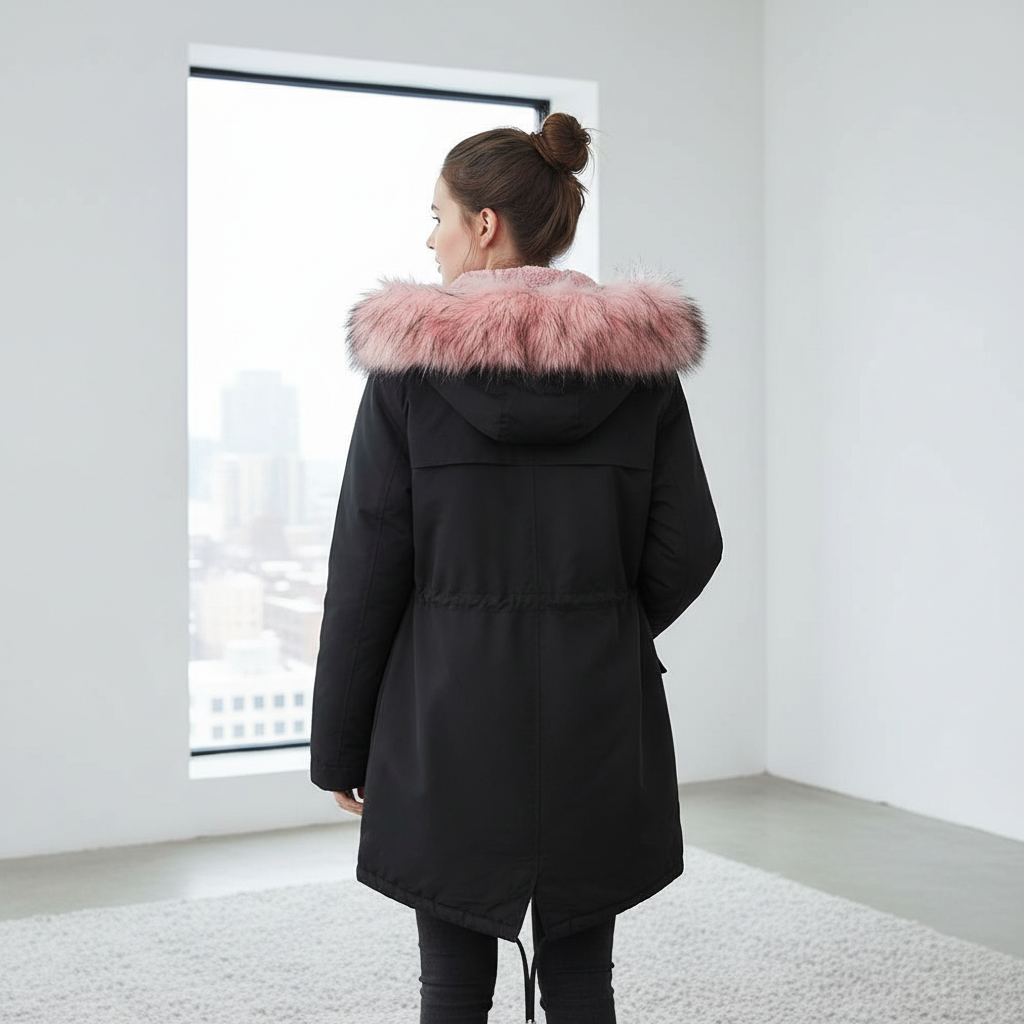 Parka Cotton-padded Coat Mid-length Hooded