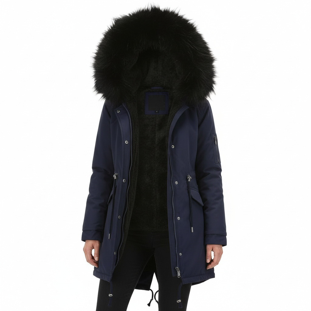 Parka Cotton-padded Coat Mid-length Hooded