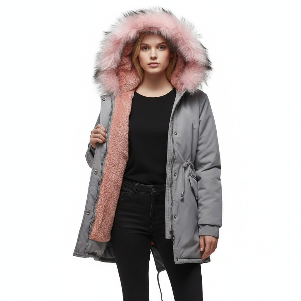Parka Cotton-padded Coat Mid-length Hooded