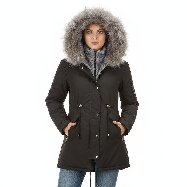 Parka Cotton-padded Coat Mid-length Hooded