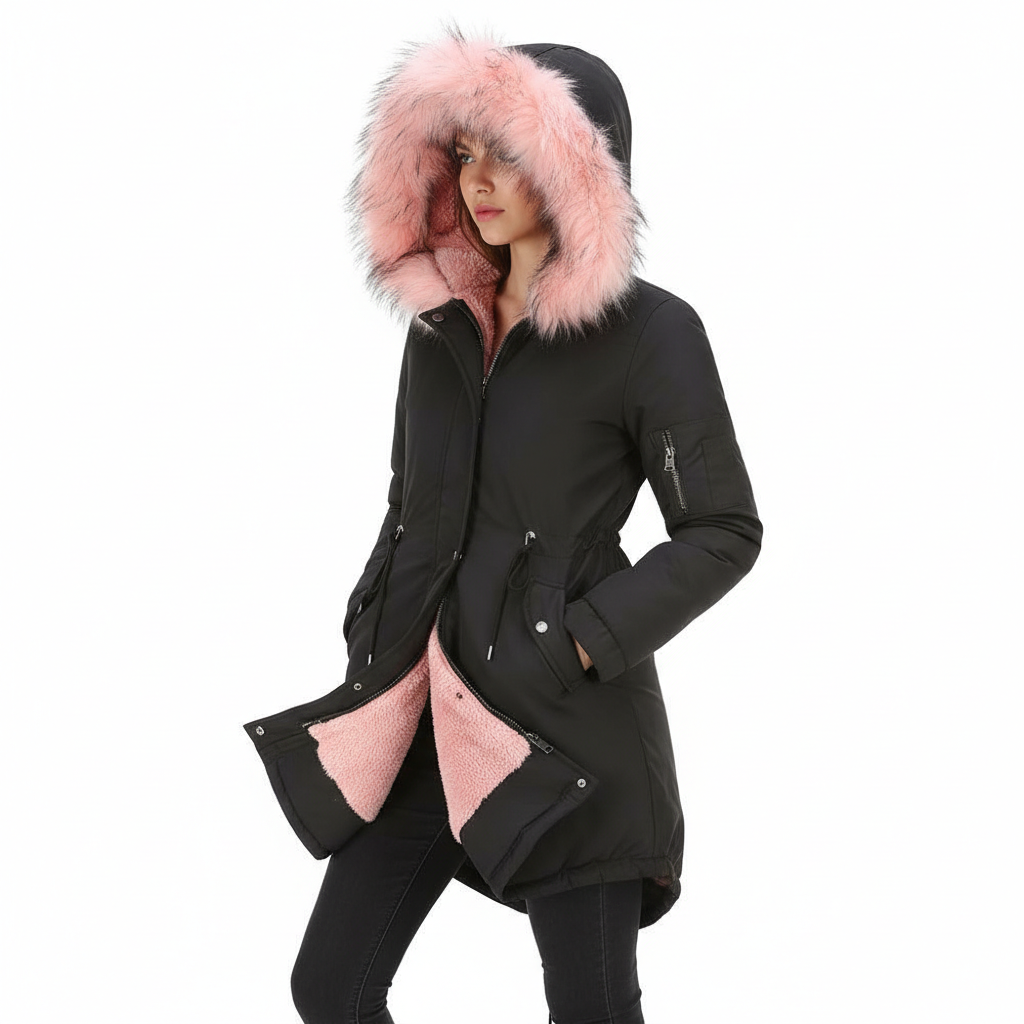 Parka Cotton-padded Coat Mid-length Hooded