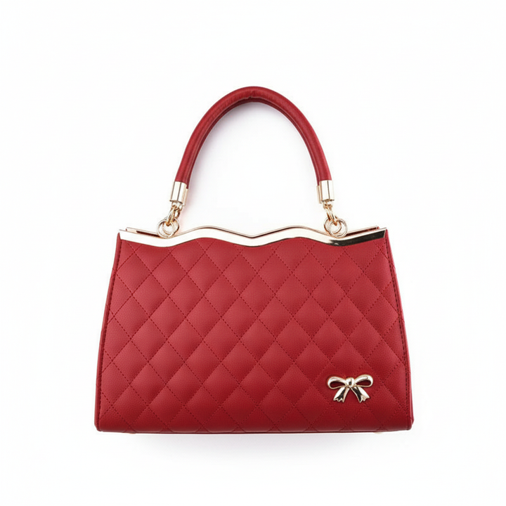 Quilted PU Leather Women’s Handbag – Fashion Top Handle Shoulder &amp; Crossbody Bag