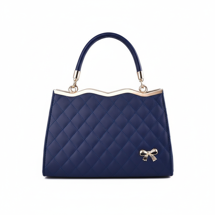 Quilted PU Leather Women’s Handbag – Fashion Top Handle Shoulder &amp; Crossbody Bag