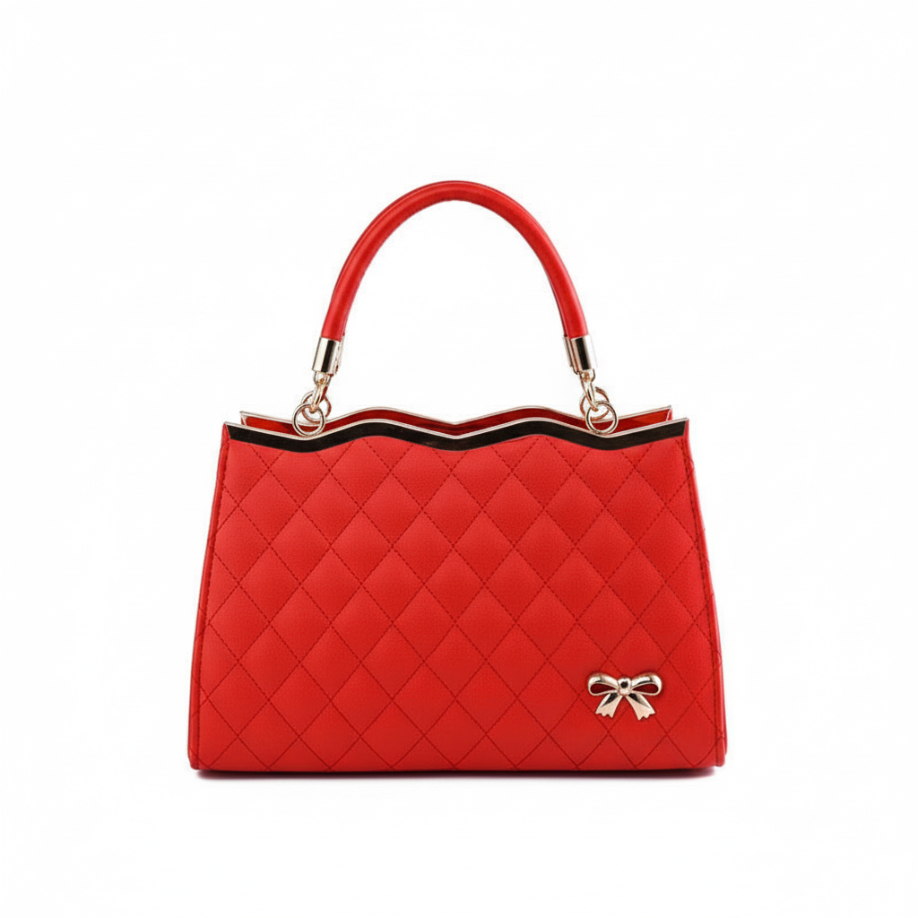 Quilted PU Leather Women’s Handbag – Fashion Top Handle Shoulder &amp; Crossbody Bag