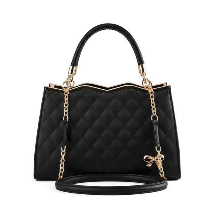 Quilted PU Leather Women’s Handbag – Fashion Top Handle Shoulder &amp; Crossbody Bag