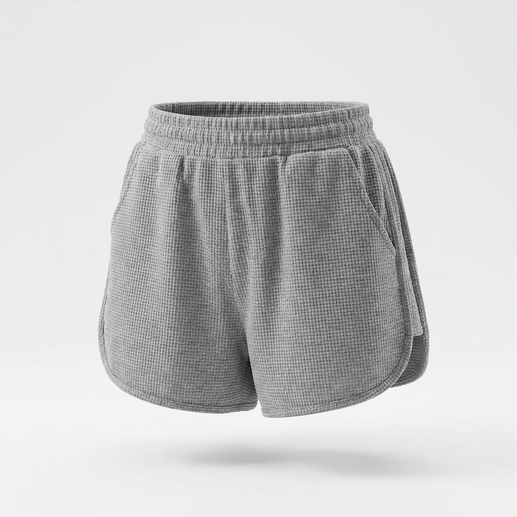 Waffle Sweatpants Shorts For Women