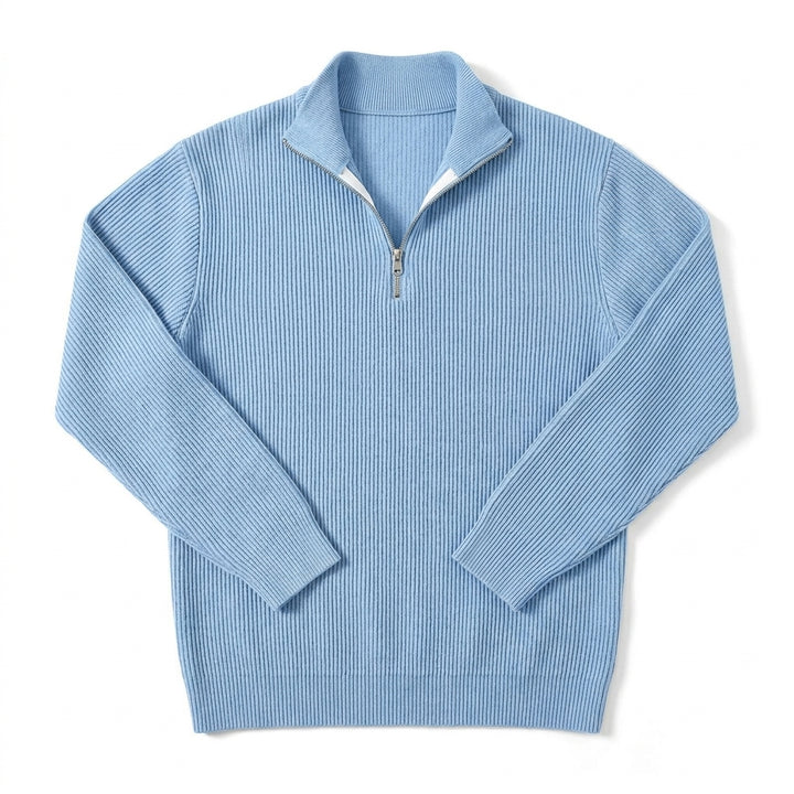 Corduroy Zipper Stand Collar Sweatshirt Fashion Warm Solid Color Long Sleeve Top Men's Casual Polo Shirt Clothing