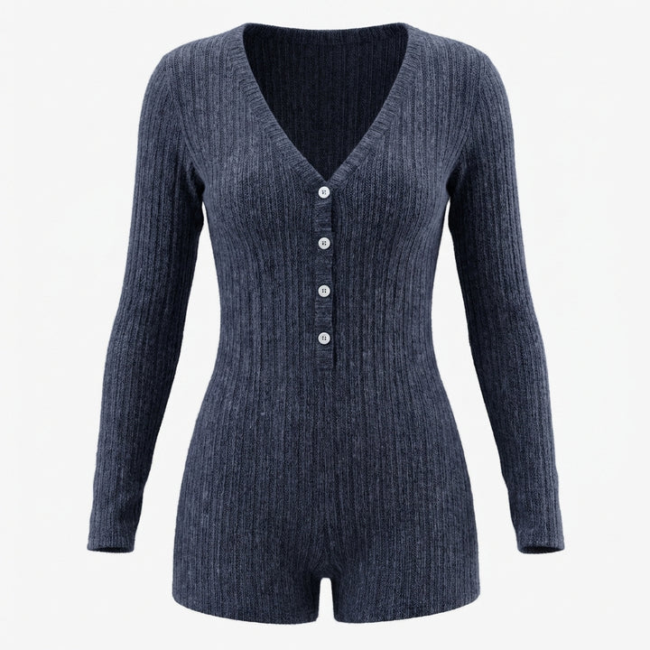 Casual Slim Women Rib Knitted Jumpsuit