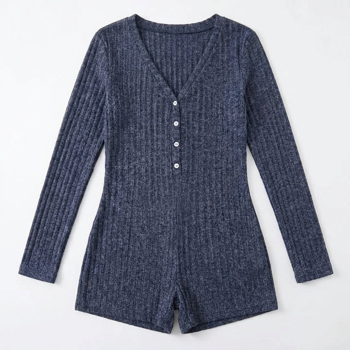 Casual Slim Women Rib Knitted Jumpsuit