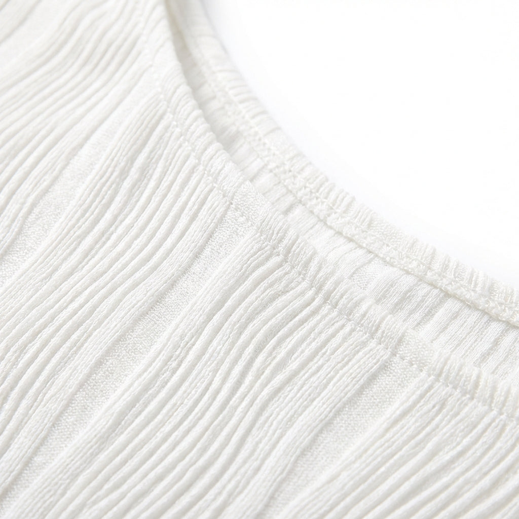 Cute Fashion Water Ripple Sloping Shoulder Dress