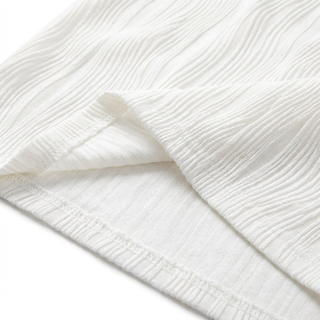 Cute Fashion Water Ripple Sloping Shoulder Dress