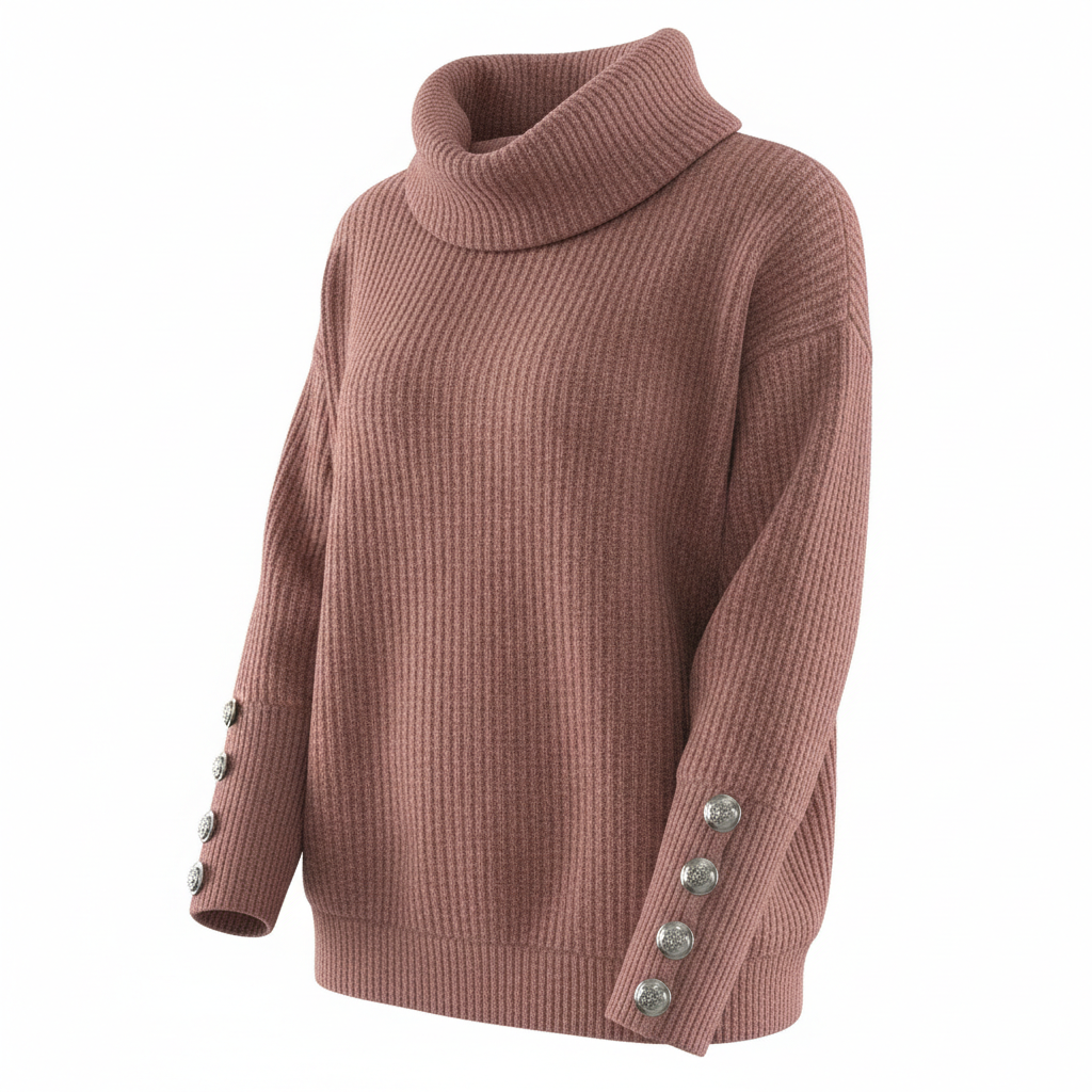 Women's Lapel Pullover Knit Sweater
