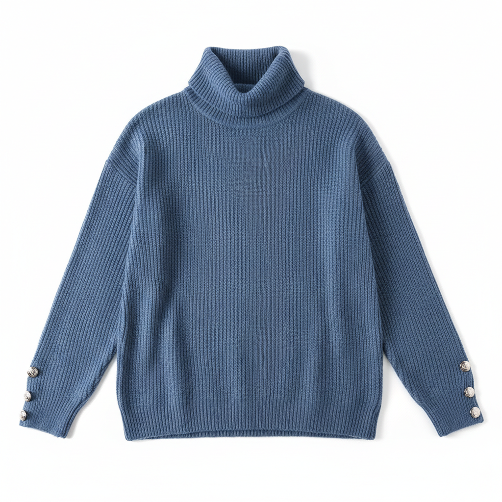 Women's Lapel Pullover Knit Sweater